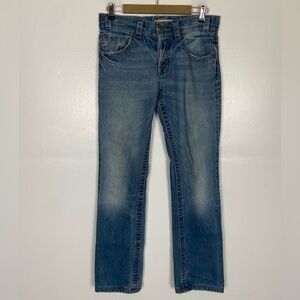 Mek Denim Handcrafted Men's Jeans Size 30X34 Cody Straight Button Fly Blue